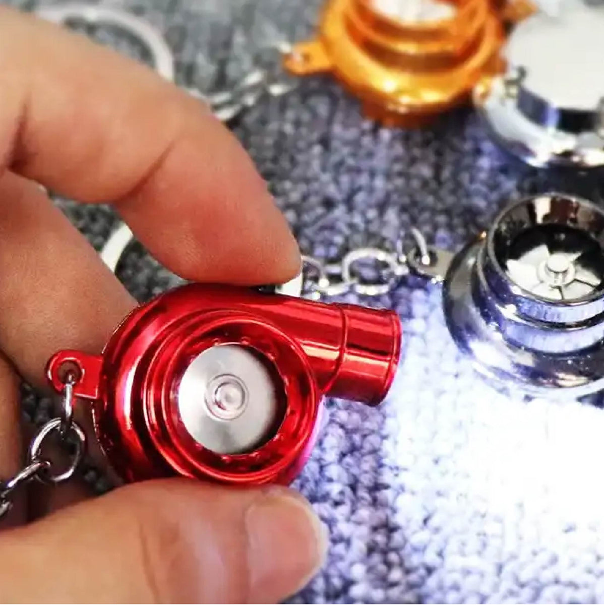 Turbo Keychain BOV Noise/Light/Spinning BoostedBoiz