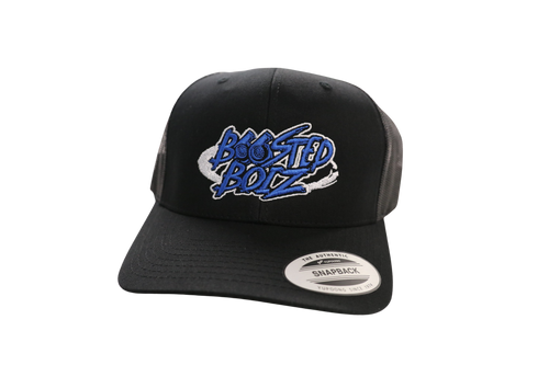 Blue Logo/Black Trucker Hat
