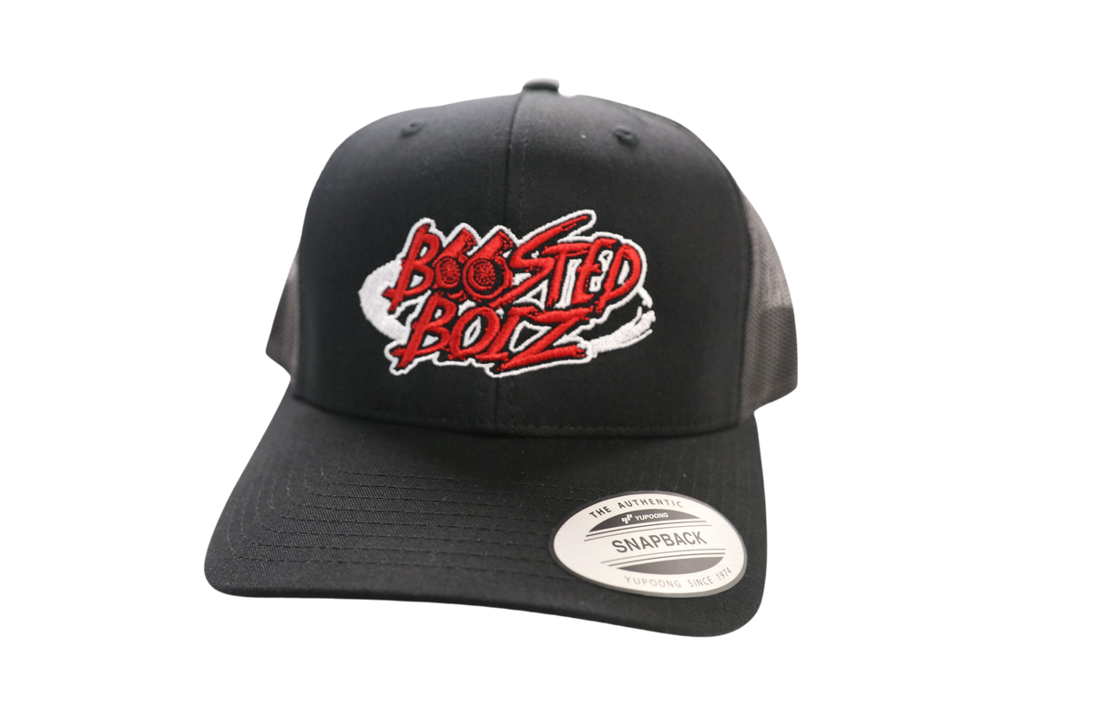 Red logo/Black Trucker Hat – BoostedBoiz