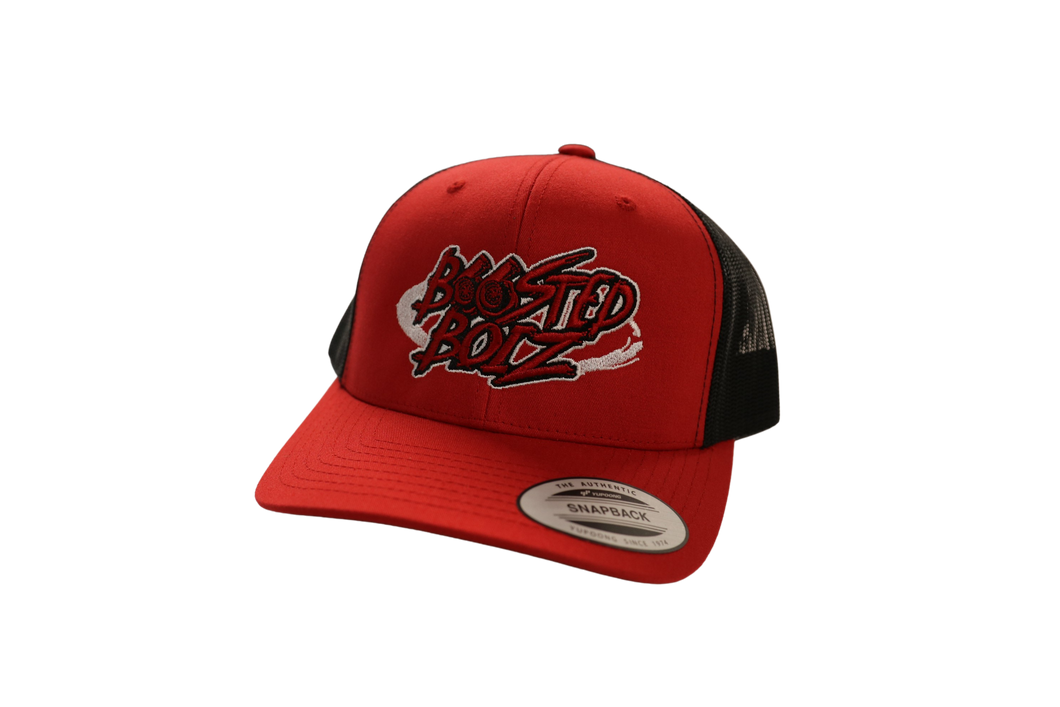 BoostedBoiz Red/Black Trucker Hat